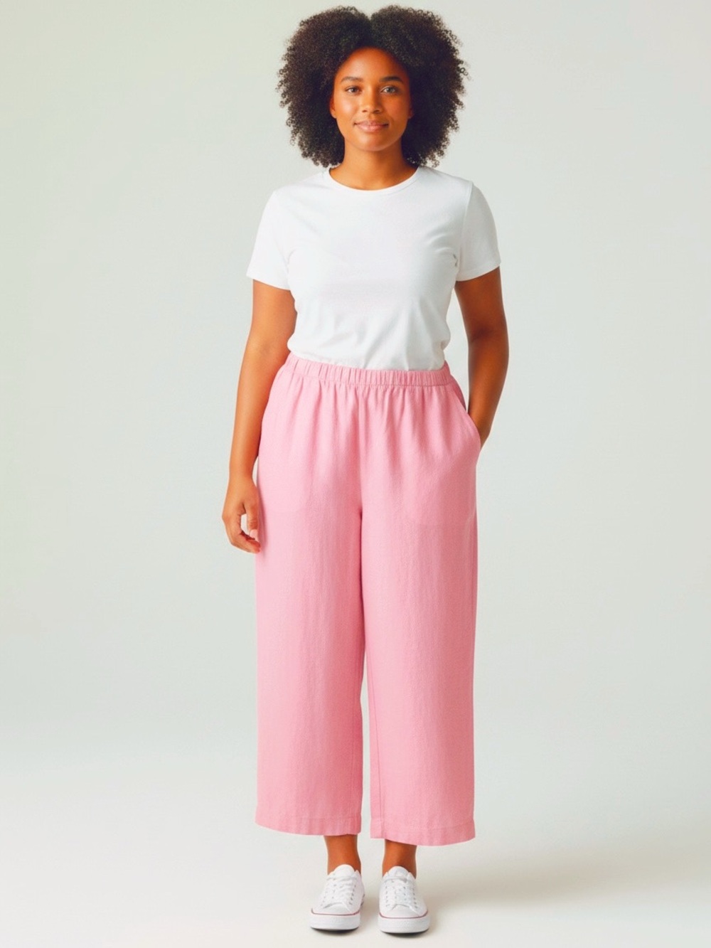 Bryn Walker wide leg 100% linen Carl ankle length pants XXL NWT